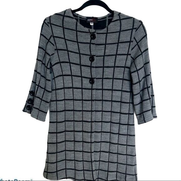 ANDRIA Lieu Plaid Cardigan XS - Picture 1 of 5